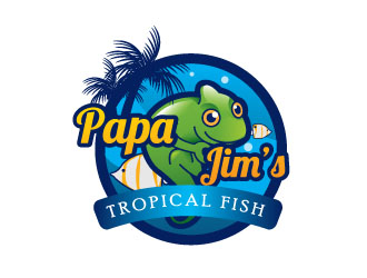 Papa Jims Tropical Fish Logo Design - 48hourslogo.com