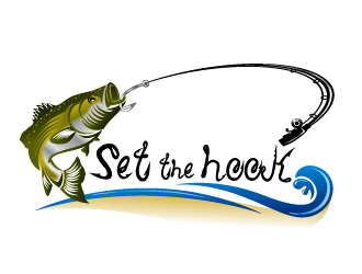 Set the Hook Fishing logo design - 48HoursLogo.com