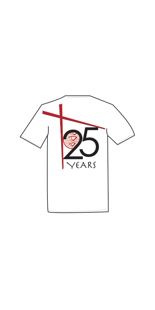 25th Anniversary T-shirt print design - 48HoursLogo.com