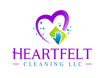 Heartfelt Cleaning LLC Logo Design