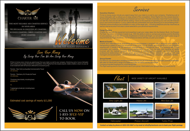 Flyer for Charter Air logo design by redroll