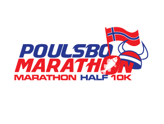 Poulsbo Marathon logo design by dondeekenz