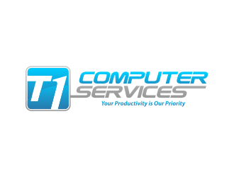 T1 Computer Services Logo Design - 48hourslogo