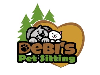Debi's Pet Sitting logo design by YONK