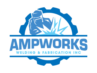 Ampworks Welding & Fabrication Inc. logo design - 48hourslogo.com