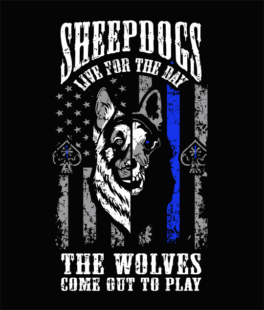 Relentless Sheepdog print design - 48HoursLogo.com