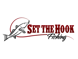 Set the Hook Fishing logo design - 48HoursLogo.com