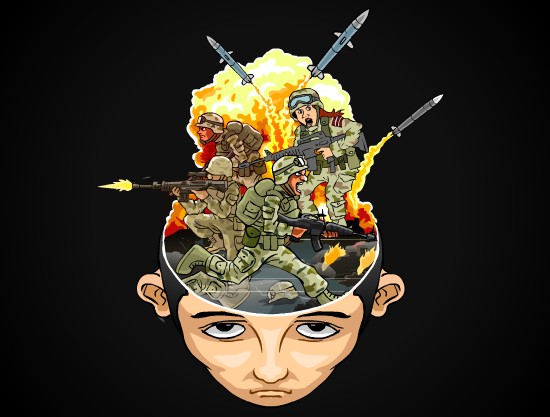 Cartoon Of a Head/Brain (Male) logo design by Ajan