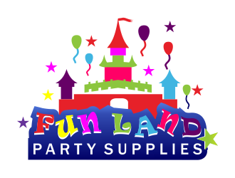 FUN LAND Party Supplies logo design - 48hourslogo.com