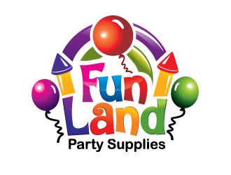 FUN LAND Party Supplies logo design - 48hourslogo.com