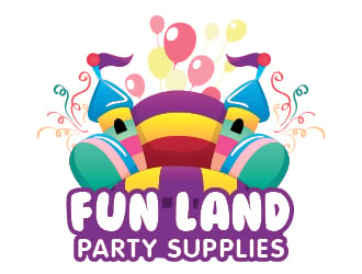 FUN LAND Party Supplies logo design - 48hourslogo.com