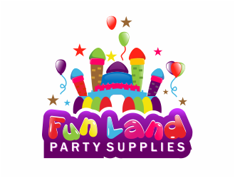 FUN LAND Party Supplies logo design - 48hourslogo.com