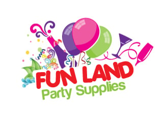 FUN LAND Party Supplies logo design - 48hourslogo.com