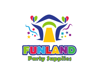 FUN LAND Party Supplies logo design - 48hourslogo.com