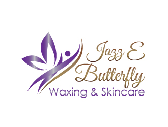 Jazz E Butterfly Waxing Skincare Logo Design 48hourslogocom