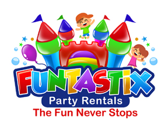 Funtastix Party Rentals logo design by ingepro