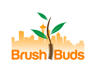Brush Buds logo design by karjen