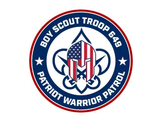 Boy Scout Troop 649/Patriot Warrior Patrol logo design by jaize