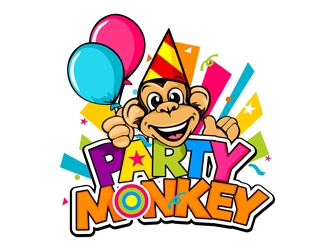 Party Monkey logo design by veron