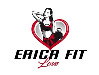 Erica Fit Love LLC logo design by DreamLogoDesign