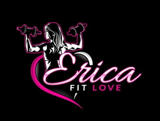 Erica Fit Love LLC logo design by DreamLogoDesign