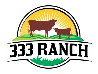 333 Ranch logo design by ruki