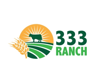 333 Ranch logo design by Dawnxisoul393