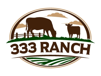 333 Ranch logo design by jaize