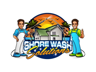 Shore Wash Solutions logo design by Aelius