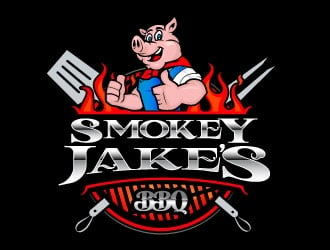 Smokey Jakes BBQ logo design by daywalker