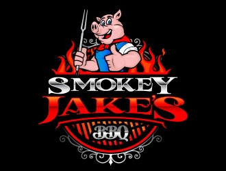 Smokey Jakes BBQ logo design by daywalker