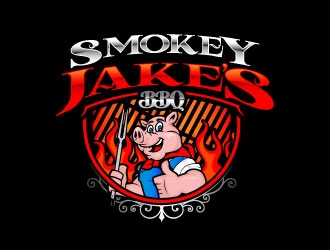 Smokey Jakes BBQ logo design by daywalker