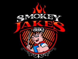 Smokey Jakes BBQ logo design by daywalker