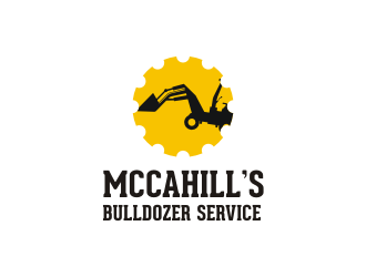 McCahill’s Bulldozer Service logo design by Meyda