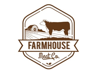 Farmhouse Meat Co. logo design by cobaltbluehue