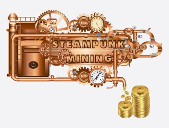 Steampunk Mining logo design by AYATA