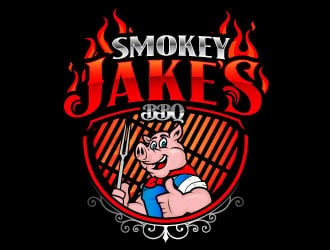 Smokey Jakes BBQ logo design by daywalker