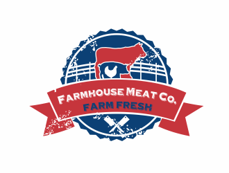 Farmhouse Meat Co. logo design by serprimero