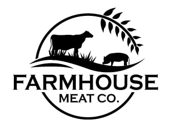 Farmhouse Meat Co. logo design by PMG