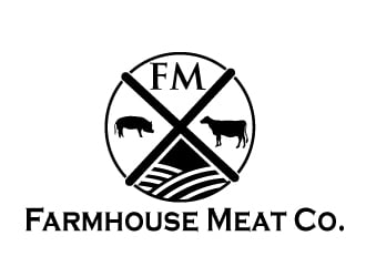 Farmhouse Meat Co. logo design by PMG