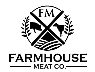 Farmhouse Meat Co. logo design by PMG