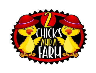 2 Chicks and a Farm logo design by DreamLogoDesign