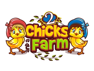 2 Chicks and a Farm logo design by DreamLogoDesign