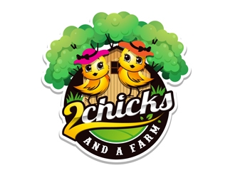 2 Chicks and a Farm logo design by DreamLogoDesign