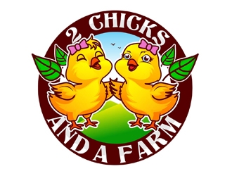 2 Chicks and a Farm logo design by DreamLogoDesign