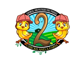 2 Chicks and a Farm logo design by DreamLogoDesign