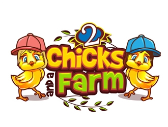 2 Chicks and a Farm logo design by DreamLogoDesign