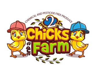 2 Chicks and a Farm logo design by DreamLogoDesign