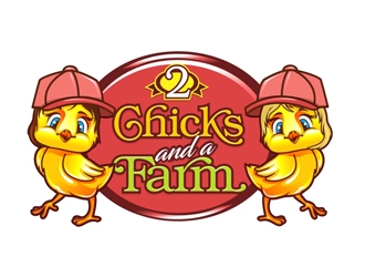 2 Chicks and a Farm logo design by DreamLogoDesign