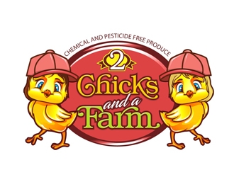 2 Chicks and a Farm logo design by DreamLogoDesign